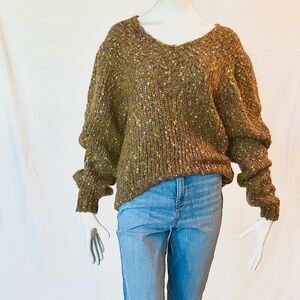 Zara Knit Chunky Sweater Brown Size M